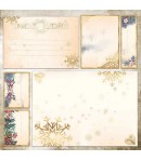 PAPIER ROMANTIC CHRISTMAS CARDS SANTA CLAUS  30X30CM - SBB829 - STAMPERIA