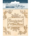 FORMES CARTON DECORATIVE CHIPS ROMANTIC CHRISTMAS MEMORIES 14X14CM - SCB103