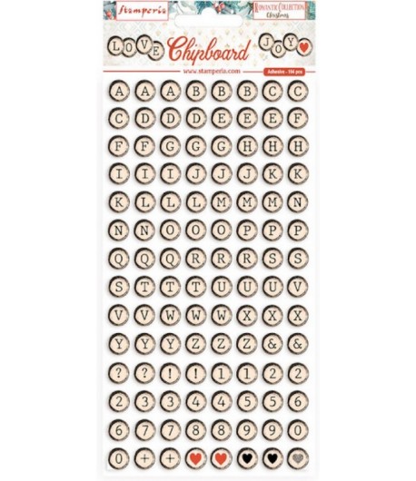 CHIPBOARD ROMANTIC CHRISTMAS  15X30 - DFLCB43 STAMPERIA