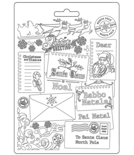 MOULE PVC FLEXIBLE ROMANTIC CHRISTMAS - CARDS - K3PTA598