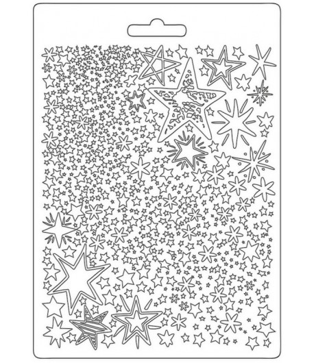 MOULE PVC FLEXIBLE CHRISTMAS PATCHWORK - STARS - K3PTA584