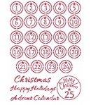 POCHOIR CHRISTMAS PATCHWORK ADVENT 21X29.7CM KSG475