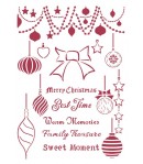 POCHOIR CHRISTMAS PATCHWORK BALLS 21X29.7CM KSG474