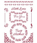 POCHOIR CHRISTMAS BEST WHISHES 21X29.7CM KSG477