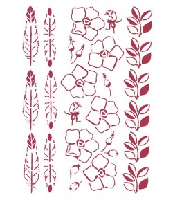 POCHOIR ROMANTIC CHRISTMAS BORDERS 21X29.7CM KSG473