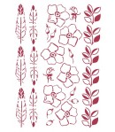 POCHOIR ROMANTIC CHRISTMAS BORDERS 21X29.7CM KSG473