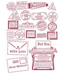 POCHOIR ROMANTIC CHRISTMAS TYPE WRITER 21X29.7CM KSG472