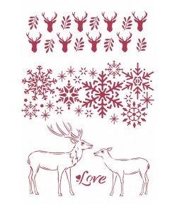 POCHOIR WINTER TALES LOVE 21X29.7CM KSG478