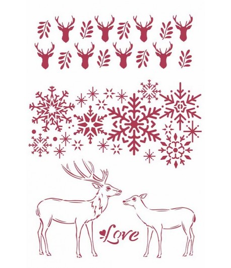 POCHOIR WINTER TALES LOVE 21X29.7CM KSG478