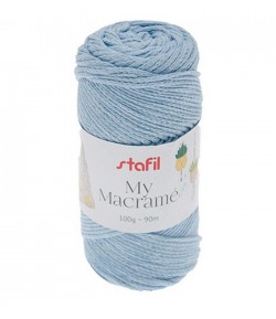 CORDON MACRAME BLEU 2 MM - 100 GR