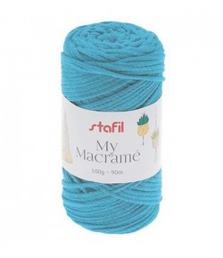 CORDON MACRAME TURQUOISE 2 MM - 100 GR