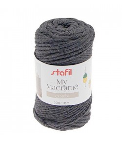 CORDON MACRAME ANTHRACITE 3 MM - 200 GR