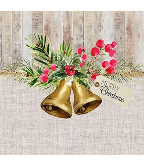 SERVIETTE CHRISTMAS BELL