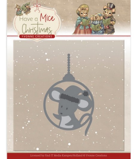 DIE HAVE A MICE CHRISTMAS - MOUSE BAUBLE YCD10253