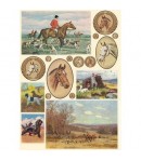 PAPIER DECOUPAGE CAVALIER 50 X 70 CM DFG360