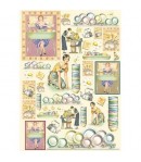 PAPIER DECOUPAGE ANNEES 50 50 X 70 CM DFG364