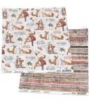 PAPIER MEMORIES OF A SNOWY DAY CIAO BELLA 30.5X30.5CM SQUIRRELS FUN CBSS166
