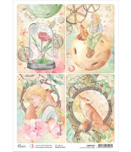 PAPIER DE RIZ A4 THE LITTLE PRINCE CARDS 21 X 29.7CM CIAO BELLA CBRP207