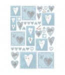 PAPIER DECOUPAGE COEUR 50 X 70 CM DFG370