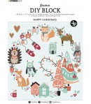 DIY BLOCK A4 - 32 FEUILLES - HAPPY CHRISTMAS - DCB12