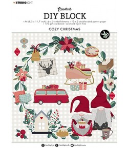 DIY BLOCK A4 - 32 FEUILLES - COZY CHRISTMAS - DCB14