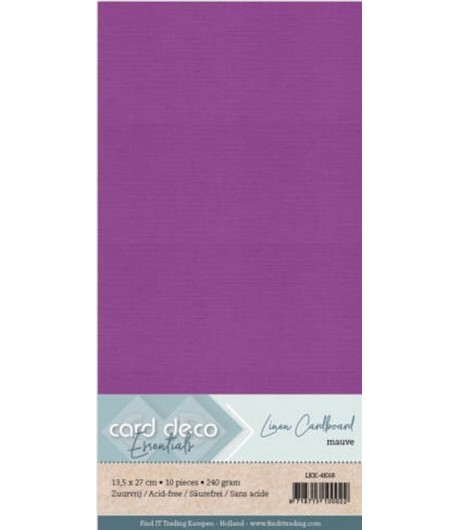 10 FEUILLES 13.5 X 27 CM 240GR - MAUVE 4K68