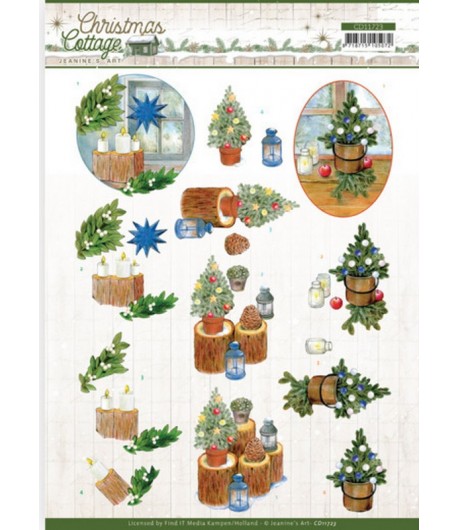 FEUILLE 3D BLUE DECORATION CD11723