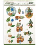 FEUILLE 3D BLUE DECORATION CD11723