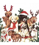 SERVIETTE DOGS CHRISTMAS