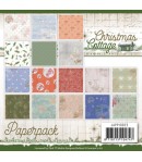 BLOC 24 FEUILLES 15 X 15 CM - CHRISTMAS COTTAGE  JAPP10022