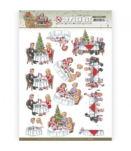 FEUILLE 3D THE HEART OF CHRISTMAS - DINING SB10595