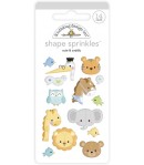 STICKERS EPOXY - CUTE AND CUDDLY - SHAPE SPRINKLES - DOODLEBUG DESIGN