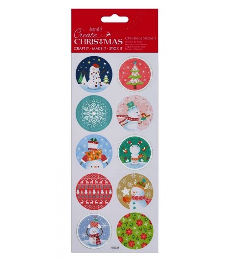 AUTOCOLLANTS STICKERS PASTEL SNOWMAN