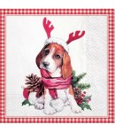 SERVIETTE SANTA DOG