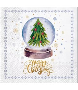 SERVIETTE BOULE MAGIQUE ET SAPIN