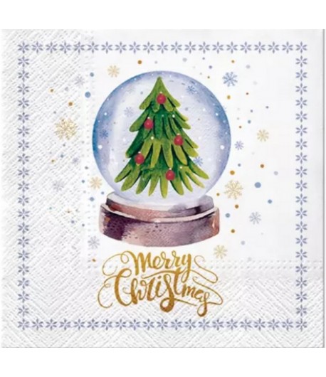 SERVIETTE BOULE MAGIQUE ET SAPIN