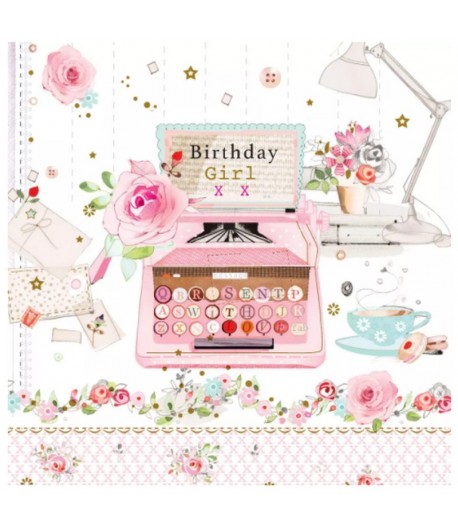 SERVIETTE BIRTHDAY LETTER
