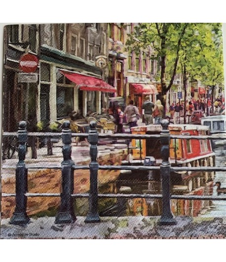 SERVIETTE CANAL D.AMSTERDAM