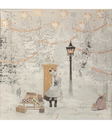 SERVIETTE LA LETTRE AU PERE NOEL