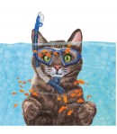 SERVIETTE CHAT COUSTEAU