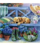 SERVIETTE LA SIESTE DANS LE JARDIN