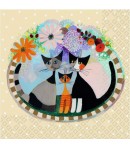 SERVIETTE FAMILLE CHATS