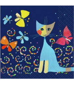 SERVIETTE DANZA DELLE FARFALLE CATS