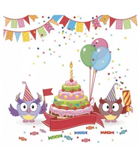 SERVIETTE ANNIVERSAIRE 1 AN