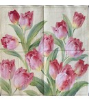 SERVIETTE COCKTAIL TULIPES
