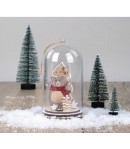 OURS ET SAPINS DECO EN BOIS AVEC SUPPORT BOIS