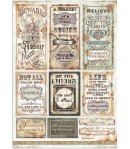 PAPIER DE RIZ A4 LADY VAGABOND LIFESTYLE - TICKETS 21X29.7 - DFSA4649 - STAMPERIA