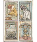 PAPIER DE RIZ A4 LADY VAGABOND LIFESTYLE - 4 CARDS 21X29.7 - DFSA4647 - STAMPERIA