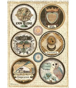 PAPIER DE RIZ A4 ALCHEMY - ROUNDS 21X29.7 - DFSA4662 - STAMPERIA