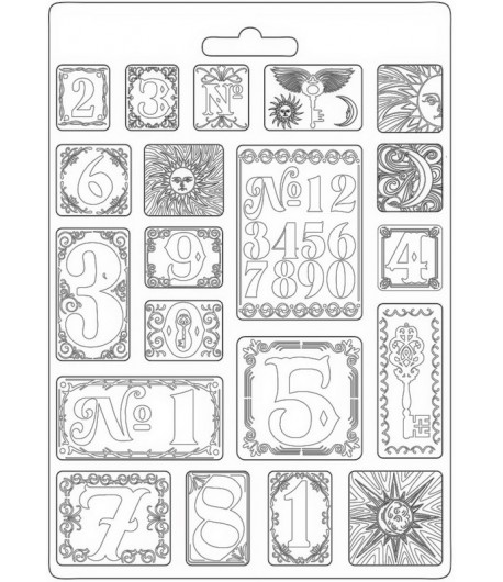 MOULE PVC FLEXIBLE ALCHEMY - NUMBERS 21 X 29.7 CM - K3PTA4524